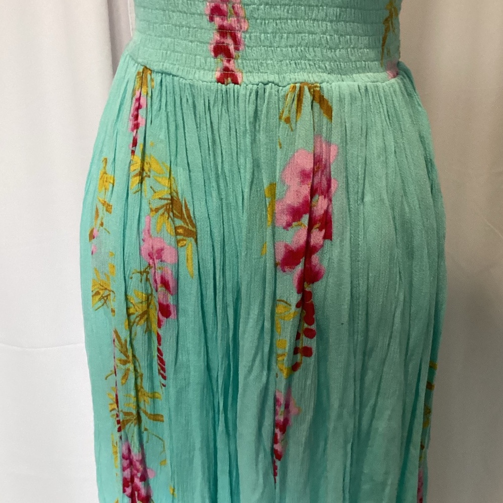 591. Free People Pastel Smocked Sundress Floral Print NWOT Size Large - Picture 5 of 14